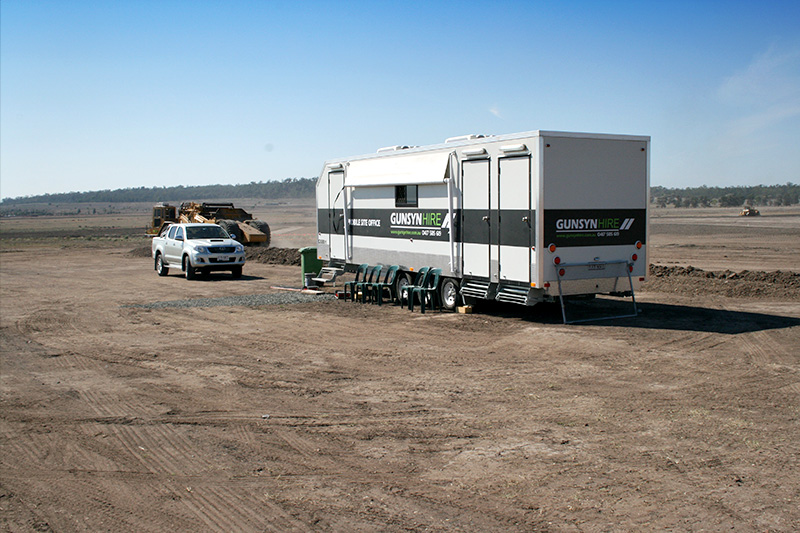 A mobile site office being used on a mining site