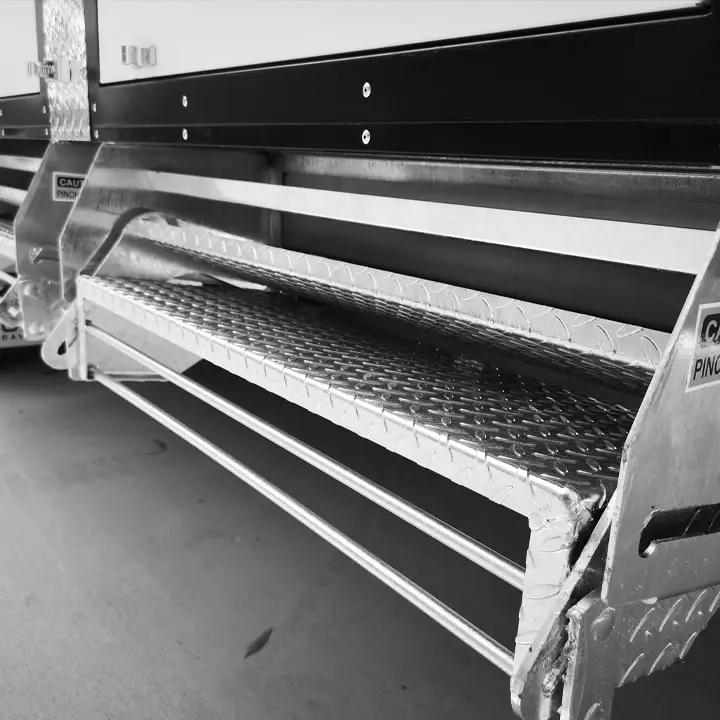 Durable folding steps