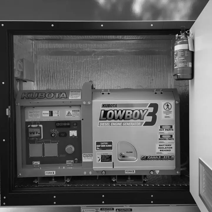 A diesel engine generator