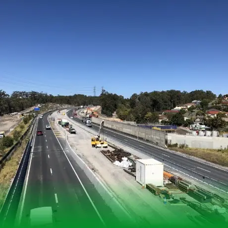 Mobile site caravan on a civil construction site