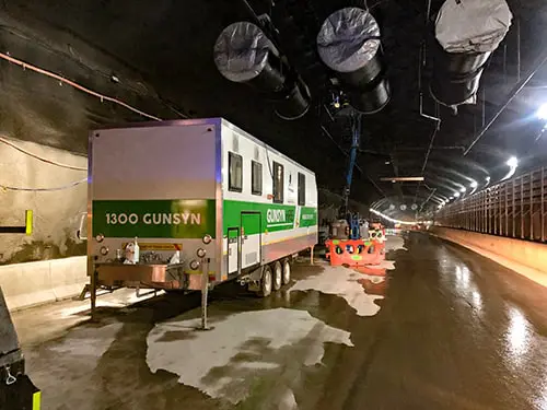 M5 tunnel upgrade using our mobile site vans