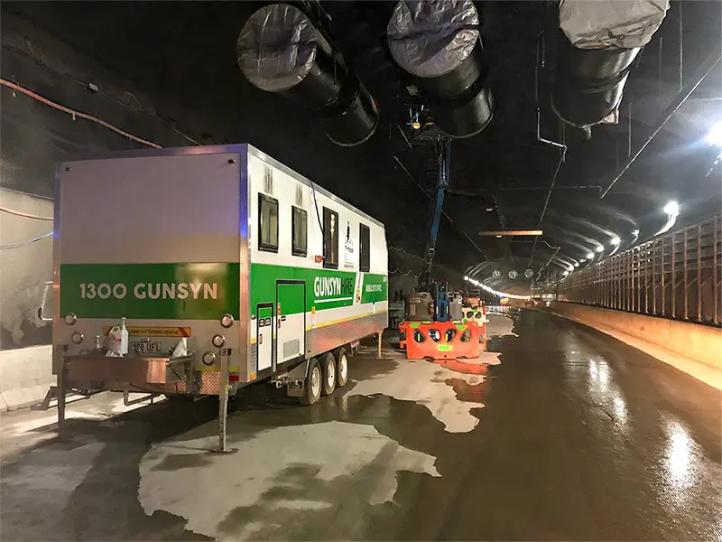 Our mobile site offices can go anywhere even in tunnels