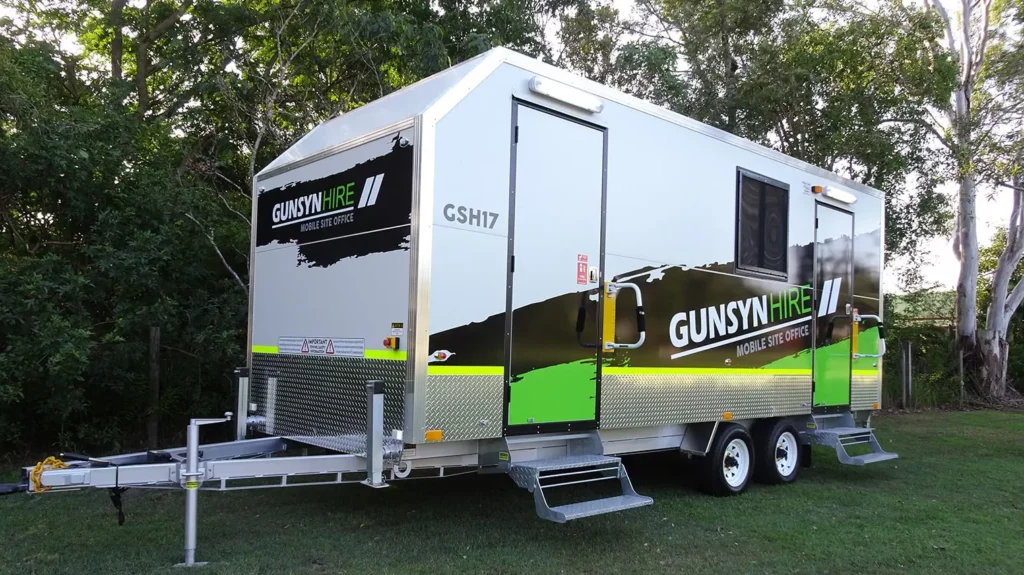 External shot showing the quality build of the 7.1 Series mobile caravan