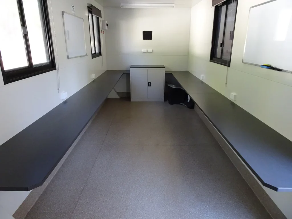 Large work area for computers and office equipment