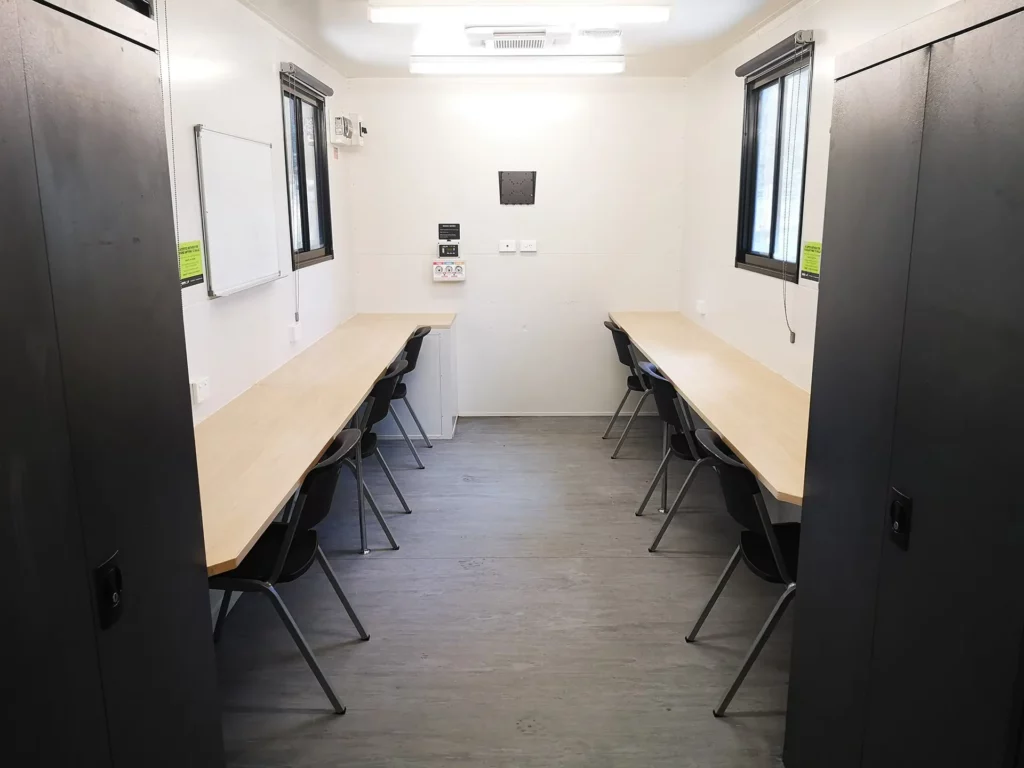 Meeting room turned into a lunch room area.