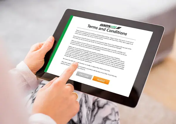 viewing our terms and conditions can be done on even handheld devices.